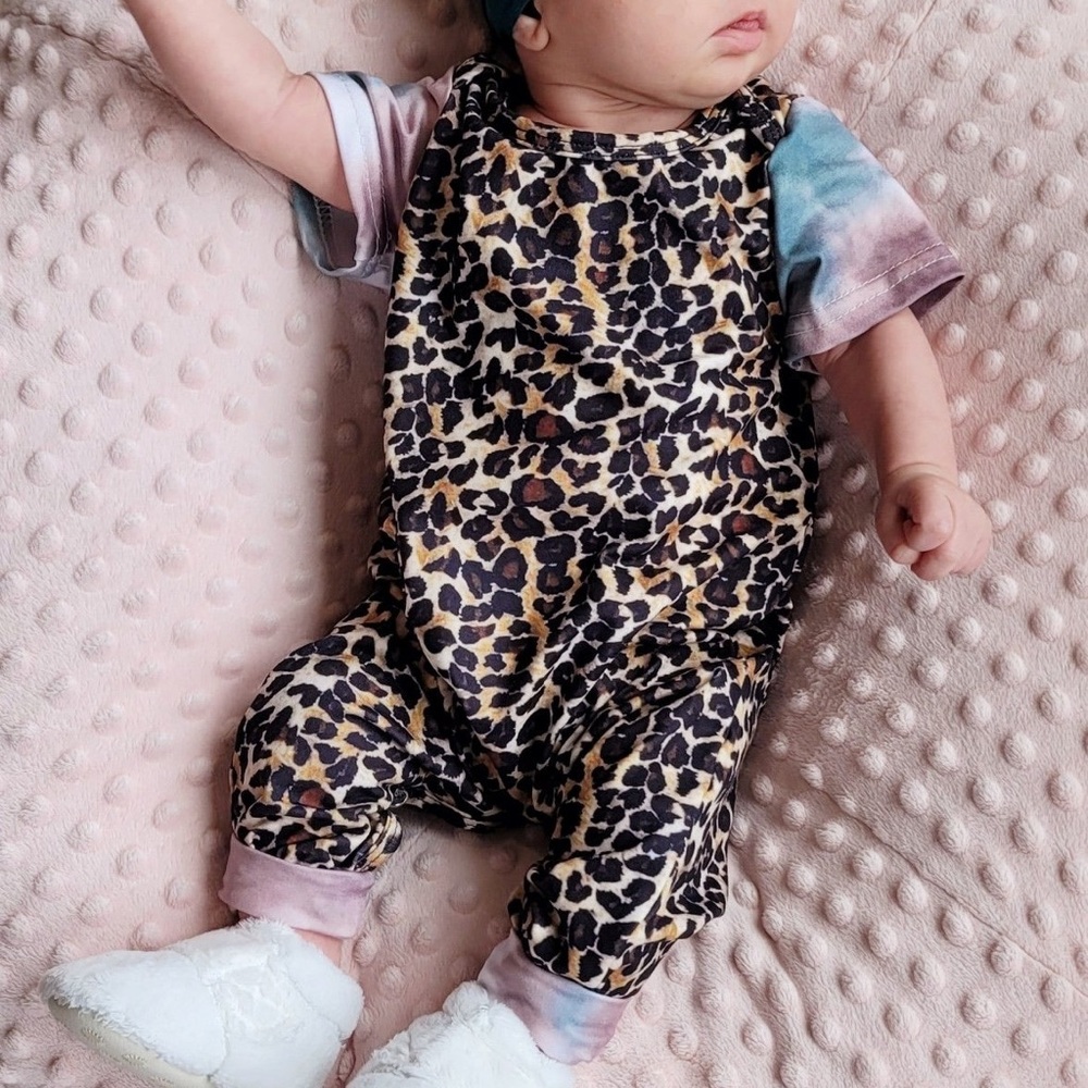 Ily Lily Leopard Print Onesie